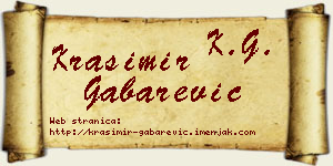 Krasimir Gabarević vizit kartica